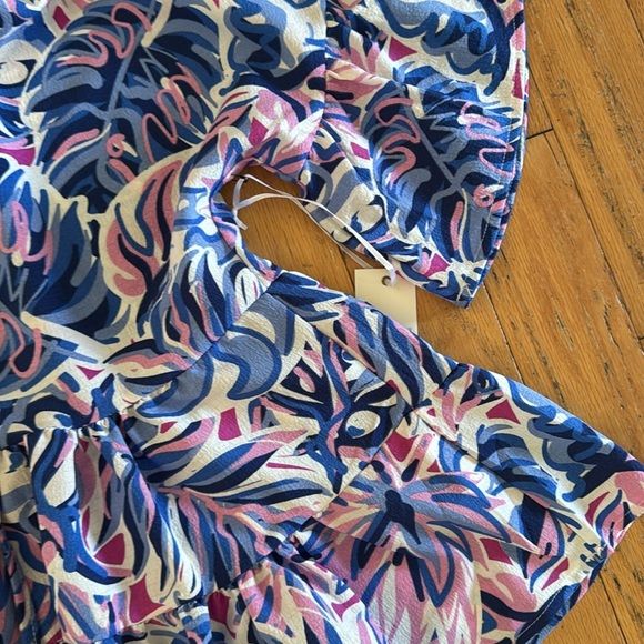 Simply Southern | Gather Blouse | Blue/Purple/Pink | Bell Sleeves | Tiered | S - Picture 4 of 7